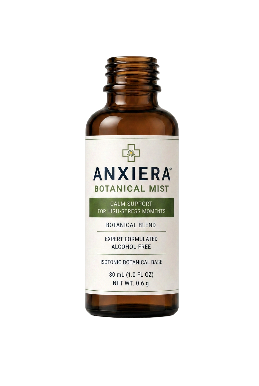 Amber Anxiera bottle with the pump removed